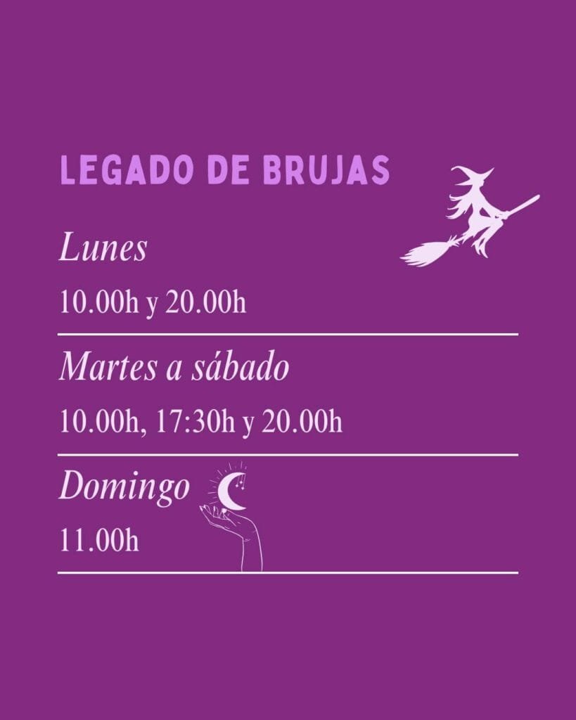 horarios legado de brujas
