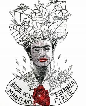 Cuadro de Frida de Mitsou grabados